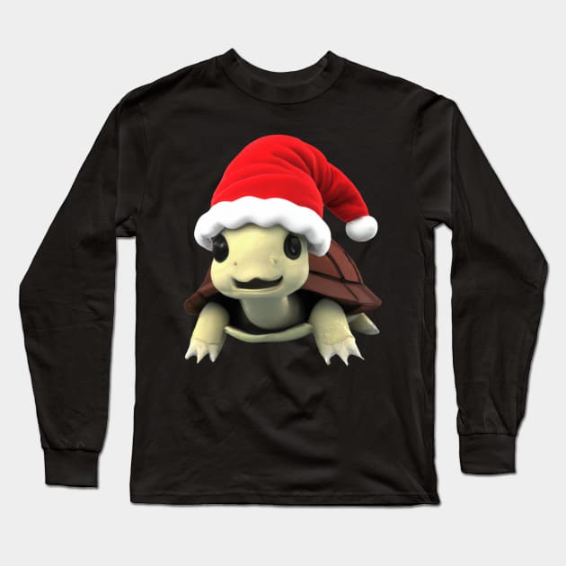 Christmas Turtle Long Sleeve T-Shirt by FlippinTurtles